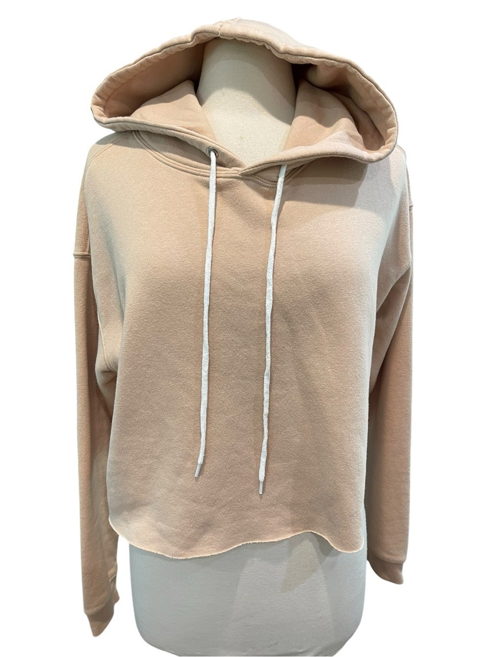Wild Fable Cropped Hoodie SZ XL Peach Tan